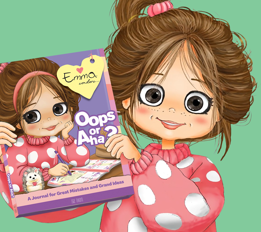 Emma holding book